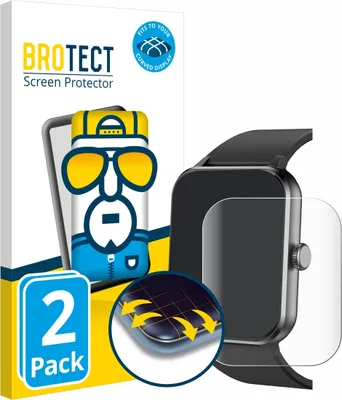 Produktbild von 2x BROTECT Fullscreen Schutzfolie für Blackview R50 / R30 / R30 Pro Displayschutz Folie Fullcover Klar Transparent