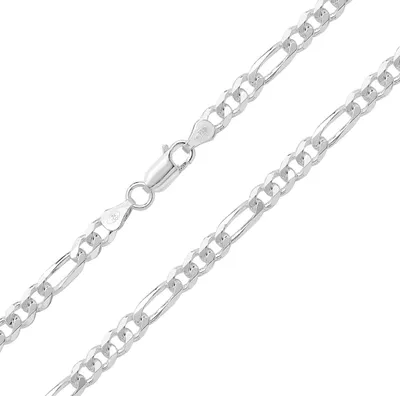 Produktbild von 925 Sterling Silber Herren/Damen - Figaro Kette - 66cm*6mm; TRS16680L26