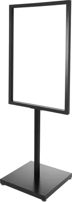 Obrázek produktu pro Reklamní stojan – stojan na plakáty – 65 x 90 x 167 cm – železo – pro vnitřní i venkovní použití – volně stojící – černý