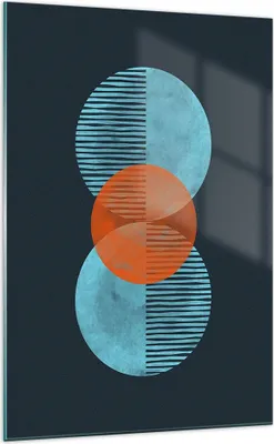 Produktbild von Bilder auf glas - Einteilig - Abstraktion Räder Gürtel - 70x100cm - Glasbilder - Wandbilder - Bilder - zum Aufhängen bereit - Wanddekoration aus Glas - Glas Bilder - Wandbild auf Glas - GPA70x100-4670