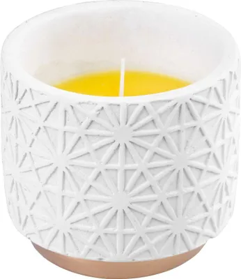 Immagine prodotto di Candela Citronella, bianca, repellente, in vaso decorativo, 200 g, 110x100 mm