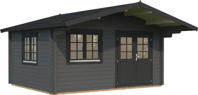 Produktbild von Gartenhaus Palmako Helena 15,1 m² inkl. Fußboden 514 x 524 cm dunkelgrau-anthrazit