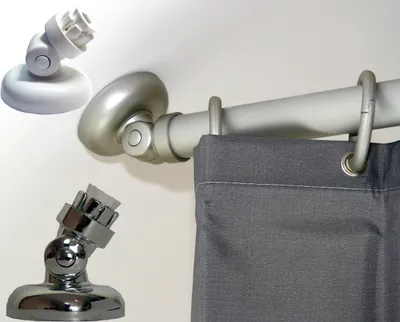 Produktbild von Weiß Schrägwand Adapter Schrägwandhalter Ø28 Duschvorhangstange Winkelstange Dach