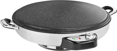 Produktbild von Roland Germany Crepes Maker 50cm – Elektrischer Pfannkuchen Yufka Katmer Gerät – 2300W, beschichtet, Temperaturregler, Edelstahl (Granit