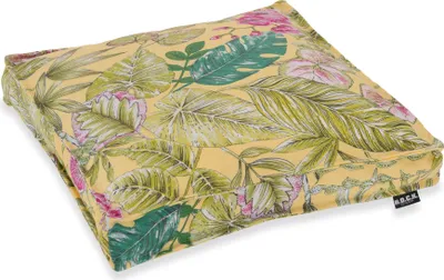 Produktbild von H.O.C.K. Eliza-Bouquet Outdoor Sitzkissen Blumen-Motiv 40x40x5cm gelb