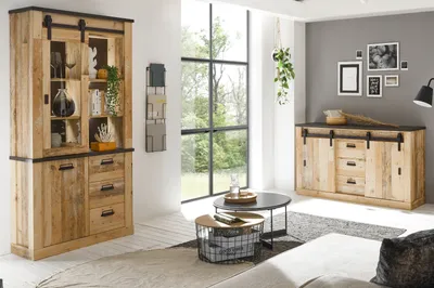 Produktbild von Wohn- und Esszimmer Set "Stove" in Used Wood Wohnkombination 2-teilig