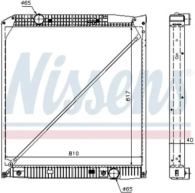 Produktbild von NISSENS 62652A Kühler Wasserkühler Motorkühler passend für MERCEDES-BENZ ACTROS ACTROS MP2 / MP3