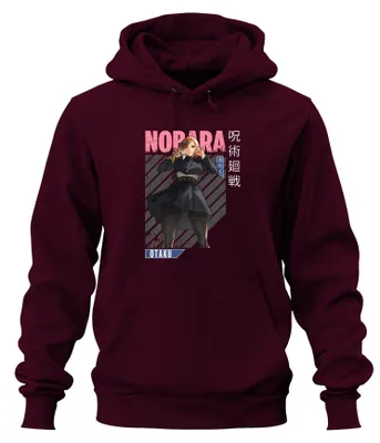 Produktbild von Nobara Kugisaki Jujutsu Kaisen Otaku Anime Ästhetik Hoodie Kapuzenpullover, Burgundy, XXL