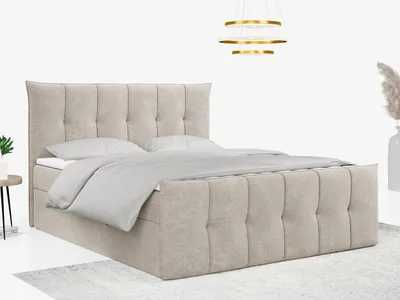 Produktbild von Boxspringbett, mit Fußteil, 2 Bettkästen - PREMIUM-11 - 180 x 200 cm - Beige - H4