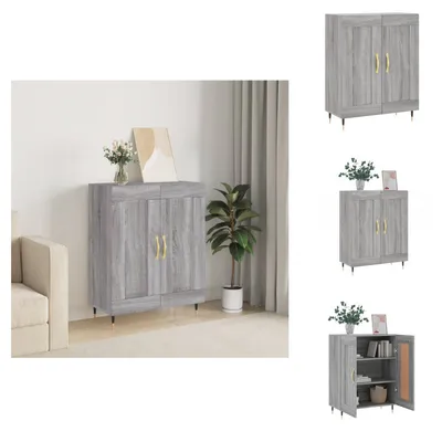 Productafbeelding van vidaXL Dressoir, grijs Sonoma, 69,5 x 34 x 90 cm, houtvezel - Dressoirs