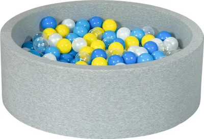 Produktbild von Bällebad Spielplatz + 300 Perlenbälle, transparent, gelb, blau, hellblau