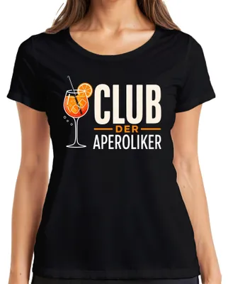Produktbild von Club der Aperoliker Aperol Spritz Sommer Cocktail Mädelsabend Spaß Damen T-Shirt, Schwarz, S
