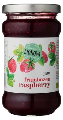 DŻEM MALINOWY BIO 340 g - BIONOVA