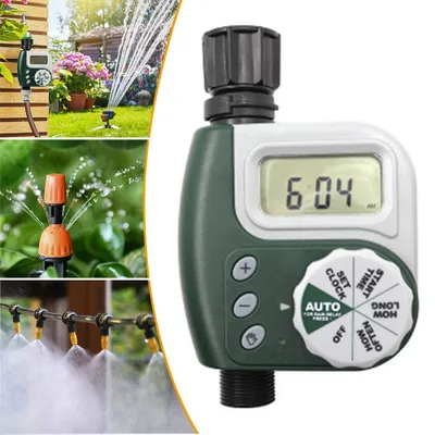 Produktbild von Digitale Bewässerungsuhr mit wasserdichtem LCD-Display und automatischen, zeitsparenden Bewässerungsprogrammen – ideal für Garten, Gewächshaus und Landwirtschaft.
