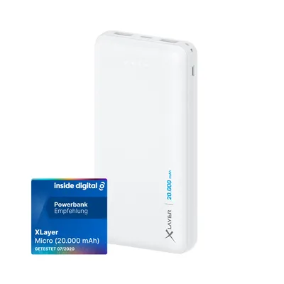 Produktbild von Xlayer Powerbank Micro 20000mAh Akku schnelles Aufladen externes Ladegerät