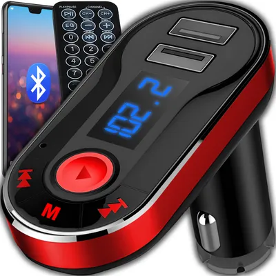 Obrázek produktu pro Bluetooth MP3 FM Transmiter s nabíjením 2xUSB QC3.0 2.1A Transmitér do auta Nabíječka do auta Retoo