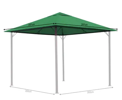 Produktbild von Ersatzdach 250g Garten Pavillon 3x3m Grün Antik Pavillondach Ersatzbezug