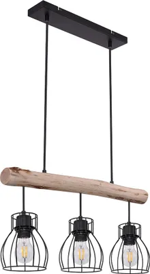 Produktbild von Hängeleuchte, Käfig Design, Holz, L 60 cm