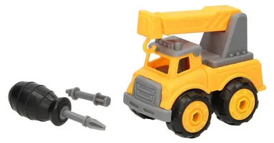 Produktbild von Bauwagen mit aufschraubbaren Rädern – Gelb