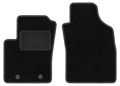 Produktbild von Velours-Fußmatten Vorne für Fiat 500 2007-2013 (Cabrio/Schrägheck) – 2-tlg, Schwarz, passgenau – Wielganizator LUX