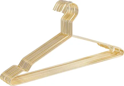Produktbild von 20 Metallkleiderbügel, ultradünne und platzsparende Kleiderbügel, Gold