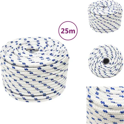 Produktbild von vidaXL Bootsseil Weiß 12 mm 25 m Polypropylen -  Seile
