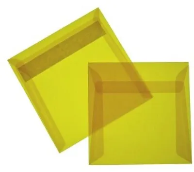 Produktbild von Briefumschläge Offset transparent 170x170mm 100g/qm HK VE=100 Stück intensivgelb