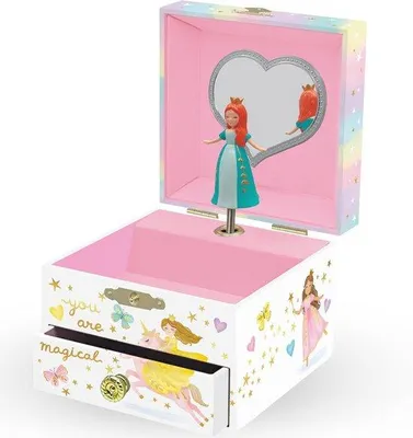 Produktbild von Famanu Schmuckkästchen Musikdose - Tanzende Prinzessin, 10,8 x 12,1 x 8,9 cm