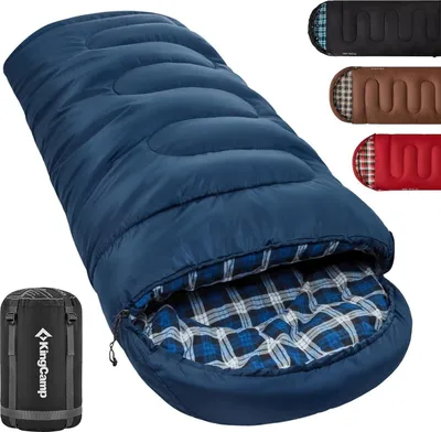 Produktbild von KingCamp Deckenschlafsack Outdoor 3-4 Jahreszeiten 400g Füllung - NavyR