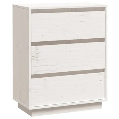 Produktbild von Sideboard Weiß 60x34x75 cm Massivholz Kiefer