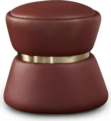Immagine prodotto di Sgabello Sgabello imbottito Piedi Mobili Mobili Soggiorno Panche Seduta Pelle Grigio Design