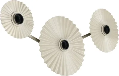 Immagine prodotto di OSRAM DECOR Plisse Applique, 3 attacchi, E27, acciaio, beige, minimalista, design, paralume