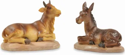 Produktbild von Riffelmacher Krippenzubehör Ochs + Esel 9-10 cm