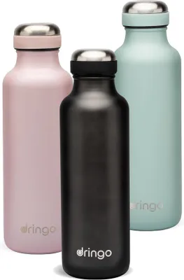 Produktbild von Famanu Trinkflasche Edelstahl, 500 ml, BPA-frei, für kohlensäurehaltige Getränke, 24 Stunden kalt oder warm