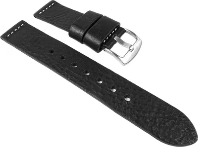 Produktbild von Ersatzband Uhrenarmband Kalbsleder Band schwarz 24616, Stegbreite:20mm
