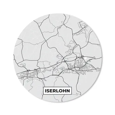 Produktbild von MuchoWow® Mauspad Mousepad Karte - Iserlohn - Deutschland - Stadtplan - Karte 40x40 cm - Mousepads - Maus Mat - Pad - Mausunterlage - Schreibtisch Accessoires