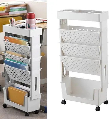 Image de Étagère murale pour livres d'enfants - Blanche - Étagère multifonctionnelle pour chambre à coucher, chambre d'enfant, salle de bains, cuisine