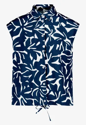 Produktbild von Damen Kurzarm-Hemdbluse mit Blumenmuster