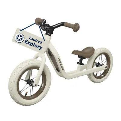 Produktbild von HUDORA Laufrad Explory ab 2,5 Jahren - mocha - Balance Bike mit Luftrad & Verstellbarer Sattelhöhe - für Jungen & Mädchen von 90-110 cm