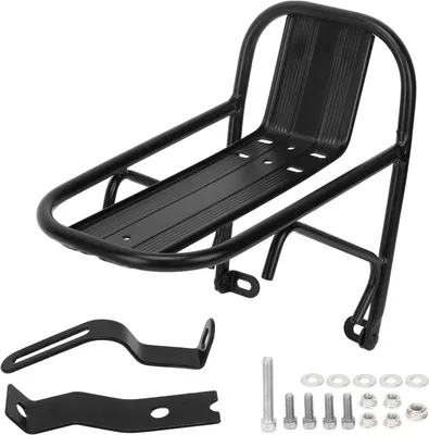 Produktbild von Fahrradgepäckträger - Frontgepäckträger - Für den Transport von Gepäck - Aluminiumlegierung - 22,5 x 23 x 15 cm - Schwarz
