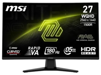 Produktbild von MSI MAG 274CQF Curved Gaming TFT 27" WQHD VA 180Hz 0.5ms
