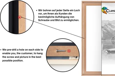 Produktbild von Schattenfugenrahmen Keilrahmen Bilderrahmen für Leinwände | Eiche Hell | ohne Glasscheibe und Rückwand, Größe:70x50