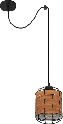 Produktbild von Hängelampe, Gitter, Holzoptik, höhenverstellbar, H 200 cm