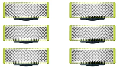 Produktbild von Für OneBlade Elektrorasierer und Langhaarschneider, langlebiger Edelstahl, zum Trimmen, Stylen und Rasieren,6er-Pack,QP230/50 (nicht original Philips)