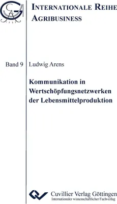 Produktbild von Kommunikation in Wertschöpfungsnetzwerken der Lebensmittelproduktion