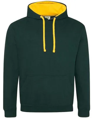 Produktbild von Awdis - "Varsity" Kapuzenpullover für Herren/Damen Uni LT2871 (M) (Tannengrün/Gold)