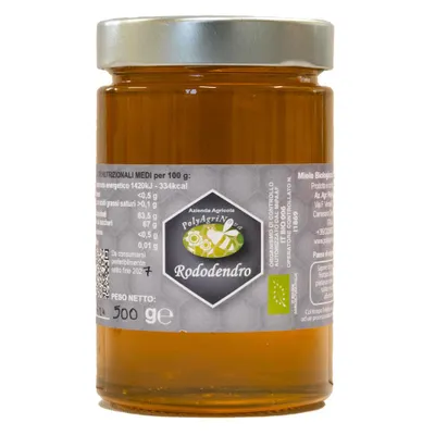 Produktbild von PolyAgriNova -  Rhododendronhonig Italien 500 g - Alpenhonig cremig mild aromatisch