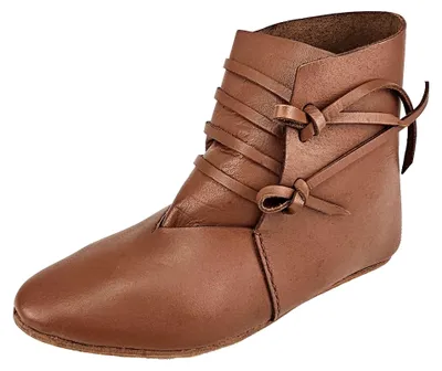 Produktbild von Mittelalter Schuhe Dunkelbraun mit Ledersohle "London" 39