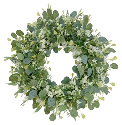 Productafbeelding van Eucalyptuskrans - Deurkrans - 42 cm - Groen