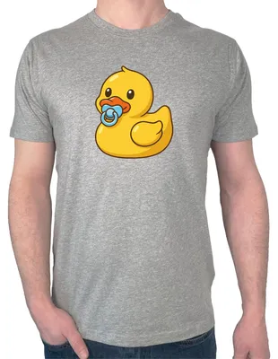 Produktbild von Huuraa Herren T-Shirt Quietscheente Baby Gummiente Säugling M Sport Grey Bio Baumwolle Fairtrade Herrenshirt Geschenkidee